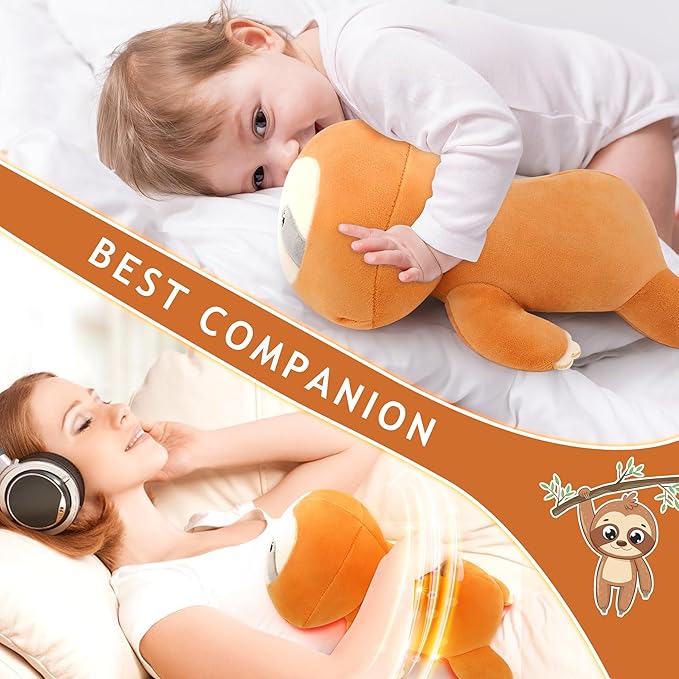 1.5lb Sloth Stuffed Animals Microwavable Heating Pad-Cuddly Sloth Heating Pads for Cramps &Period Pain Relief for Women,Heatable & Coolable Stuffed Animals Bedtime Birthday Gift for Women Kids