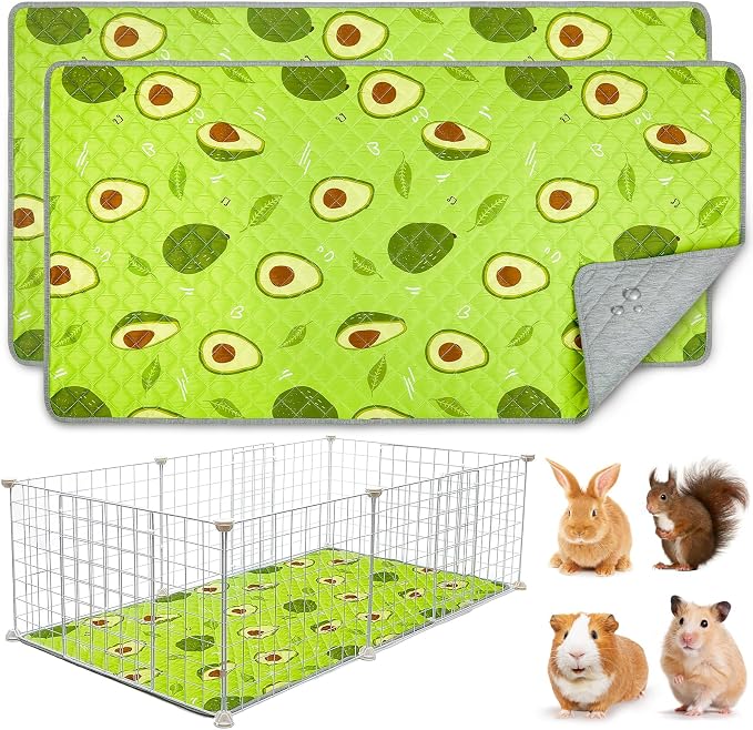 Unicorn Catcher 2 Pack Washable Guinea Pig Cage Liner, Waterproof Bedding | Reusable Absorbent Bedding For Rabbits, Hamsters, And Hedgehogs With A Leak-Proof Design To Keep Cages Dry And Clean