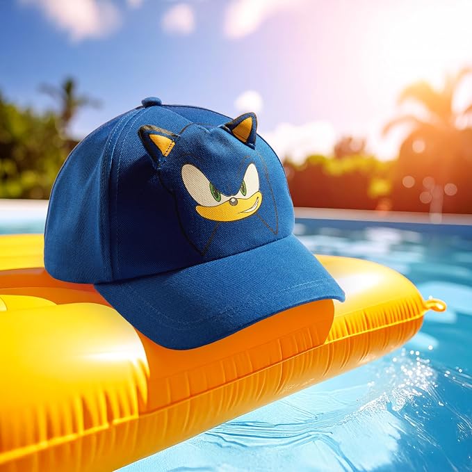 Sonic the Hedgehog Boys Baseball Cap Kids Sun Hat for Summer Beach Outdoor Play Cotton Ball Cap Gifts for Boys