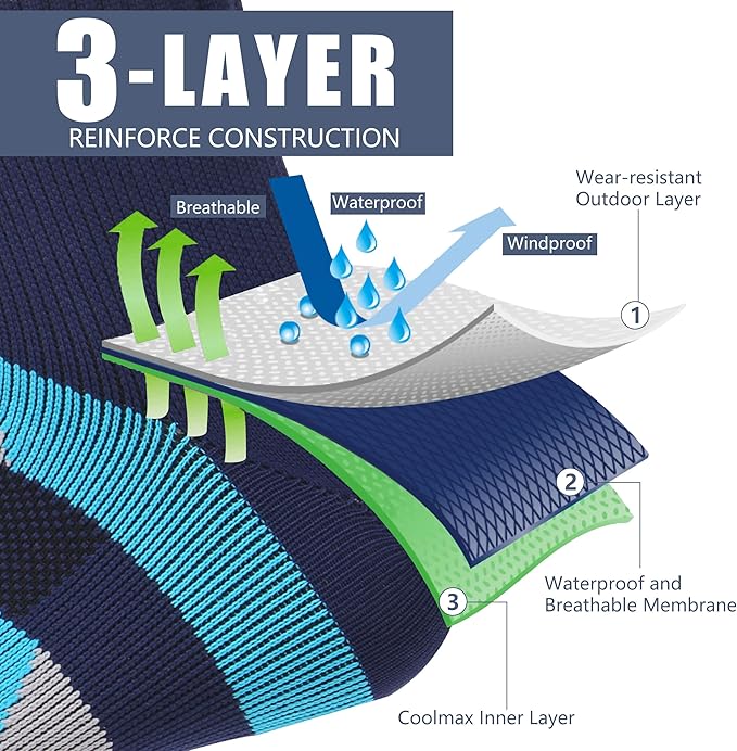 Waterproof Socks Neoprene Unisex Breathable Outdoor Sports Hiking Fishing Wading Crew/Ankle Socks