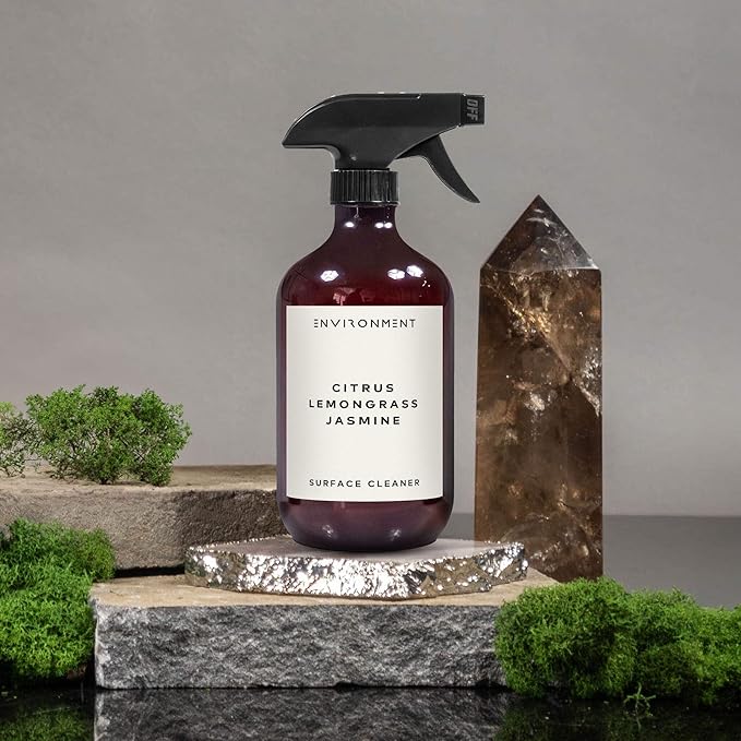 ENVIRONMENT Inspired by 5-Star Resort WH Surface Cleaner, 16oz Luxury Surface Cleaner (Citrus | Lemongrass | Jasmine) Home Essentials, Scented Cleaning Products, Vegan & Cruelty-Free