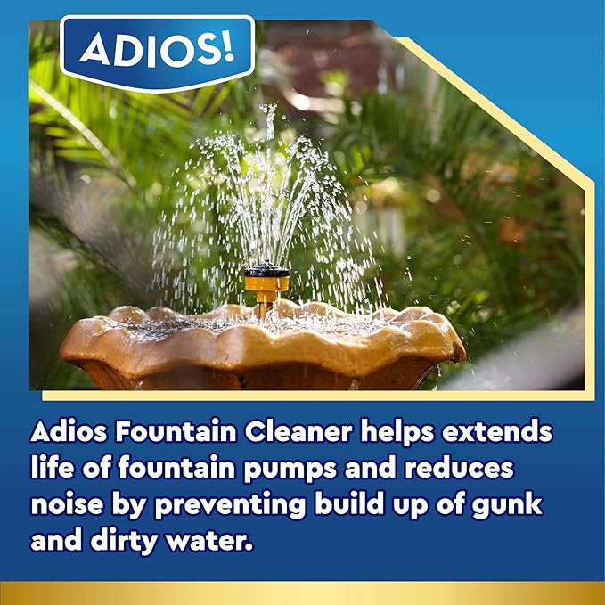 Fountain Cleaner and Clarifier for Outdoor and Indoor Fountains – Safe for Plastic, Metal, Glass and Stone (8oz)