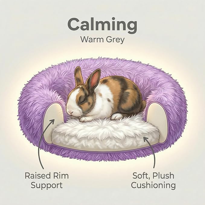 Guinea Pig Bed for Small Animal for Dwarf Rabbits/Hamster/Hedgehog/Ferrets | 11.8 Inch Small Animal Beds Washable，Hideout Soft & Comfortable Donut Bed,Purple