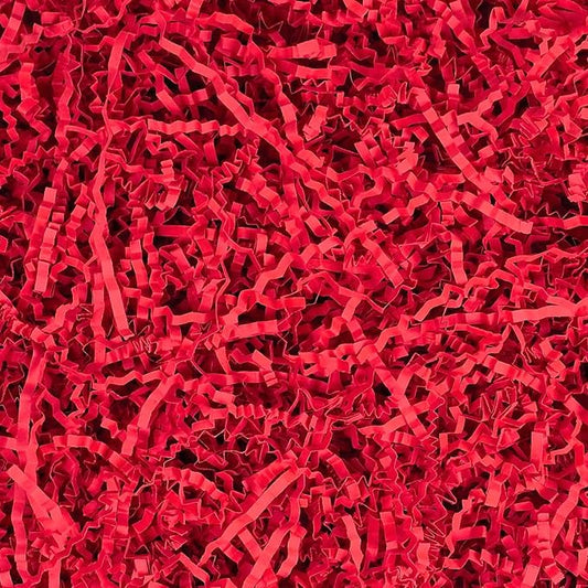 1LB Red Crinkle Cut Paper Shred Filler, Gift Box Stuffing Decorative Shredded Crinkle Paper, Holiday Shred Filler for Christmas Gift Bags Baskets and Packaging