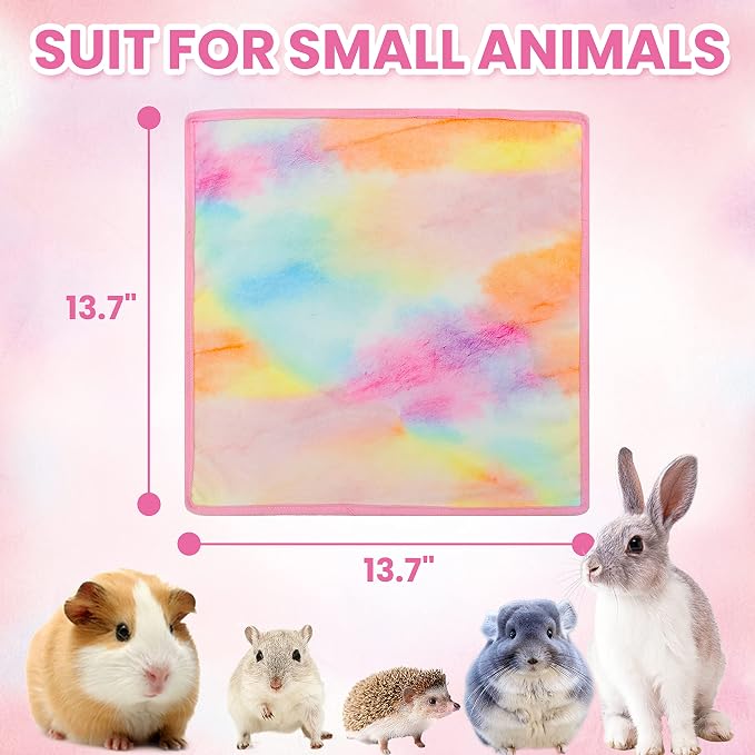 Guinea Pig Bedding - 3 Pack Waterproof Small Animal Cage Accessories for Guinea Pig Rat Hamster Chinchilla Hedgehog Rabbit Ferret- Washable Soft Fleece Pet Cage Liner Mat Blankets
