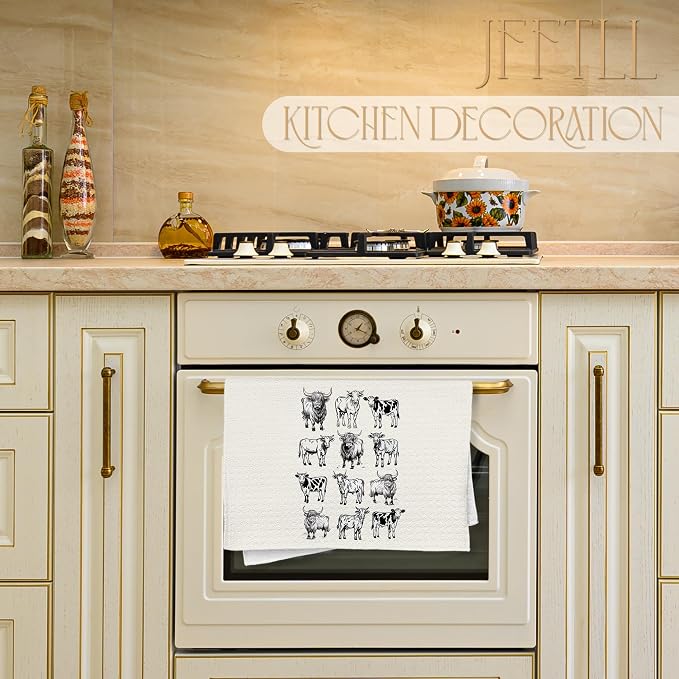 Cow Gifts Kitchen Towels, Cow Decorative Hand Towels for Bathroom, 16x24 Inch