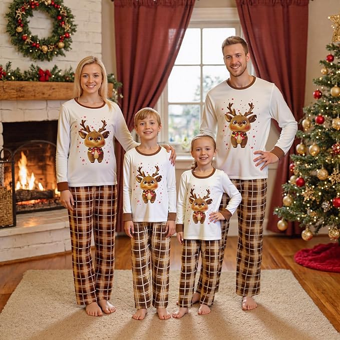 2024 Family Matching Pajamas Sets - Christmas Pjs Sleepwear Outfits for Holiday & Xmas Party