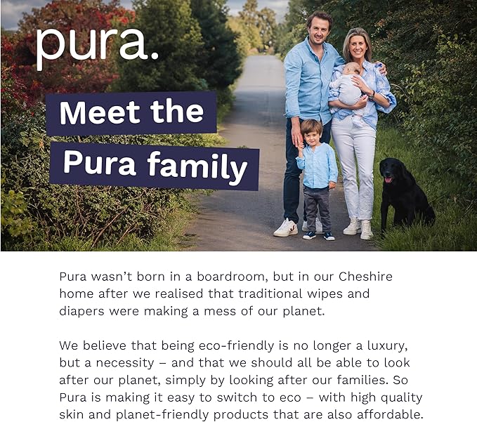 Pura Size 3 Eco-Friendly Diapers (9-20 lbs) Totally Chlorine Free (TCF) Hypoallergenic, Soft Organic Cotton, Sustainable, up to 12 Hours Leak Protection, Allergy UK, 1 Pack of 26 Diapers