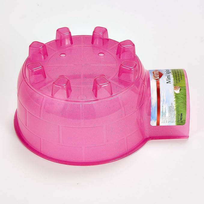 Kaytee Igloo Habitat Hideout for Hamster, Gerbil, Rat, Mini | Cozy hamster hideout. Translucent hamster house. Rat hideout, easy-clean plastic, air vents