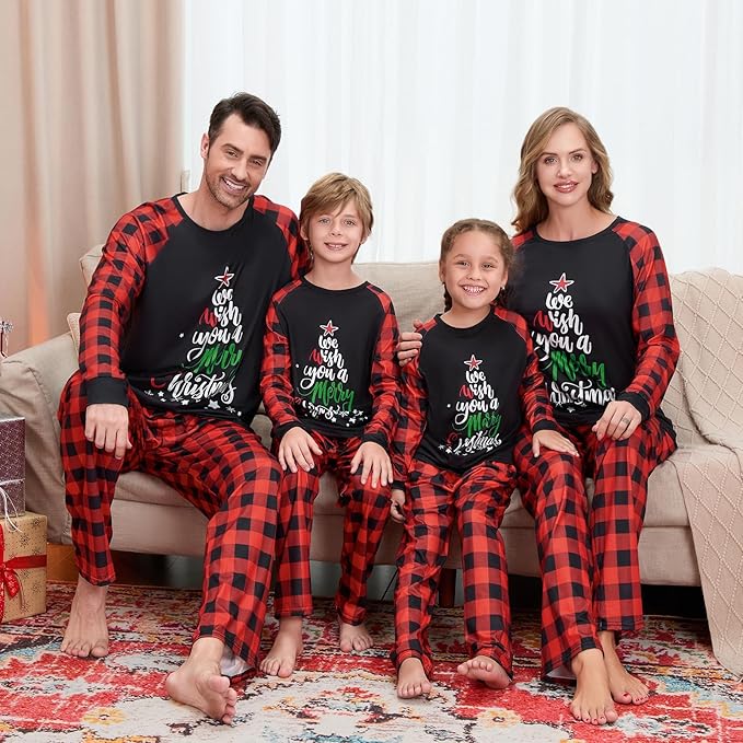 Christmas Family Pajamas Matching Sets, Matching Christmas Pjs For Family and Dog, Holidays Jammies Family Pjs Set