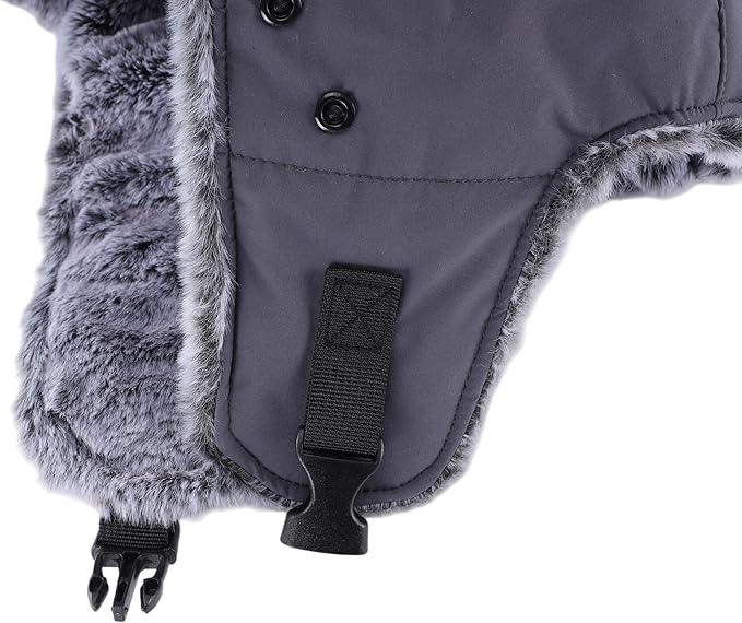 Connectyle Trapper Hat for Men Women Faux Fur Winter Hat with Ear Flaps Water-Resistant Hunting Hats Ushanka Skiing Cap