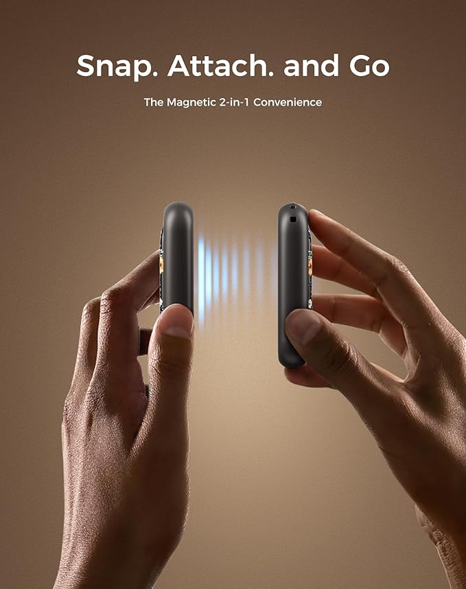 OCOOPA Magnetic Rechargeable Hand Warmers 2 Pack, Card-Style Electric AI Hand Warmers, 8hrs x2, UL Certified, Pocket Portable Hands Heater for Men Women, Hunting Essentials, UT4 Young