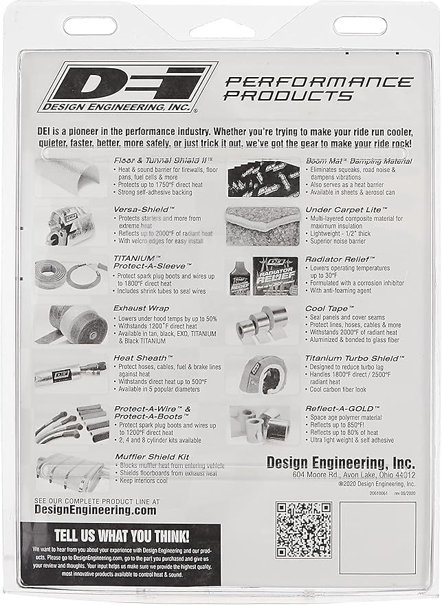 Design Engineering 010402 Versa-Shield 7" x 24" Starter Heat Shield Wrap