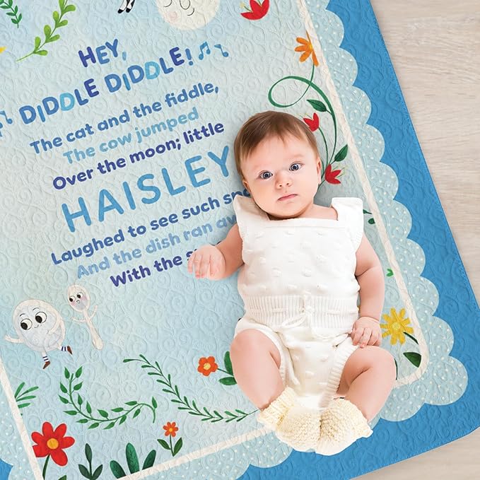 I See Me! Personalized Blanket - Christening Gift - Baptism Gift - Custom Baby, Newborn, Quilted Blanket