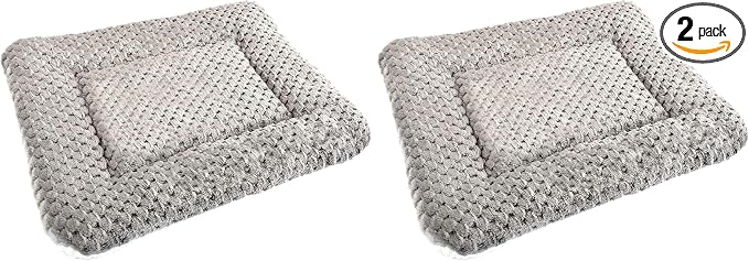 Small Animal Bed Mat, Soft & Warm, Suitable for Guinea Pig, Hamster, Rabbit, Rat and Bearded Dragon (X-Large(13.3''x9.4''), Mesh Grey) (Pack of 2)