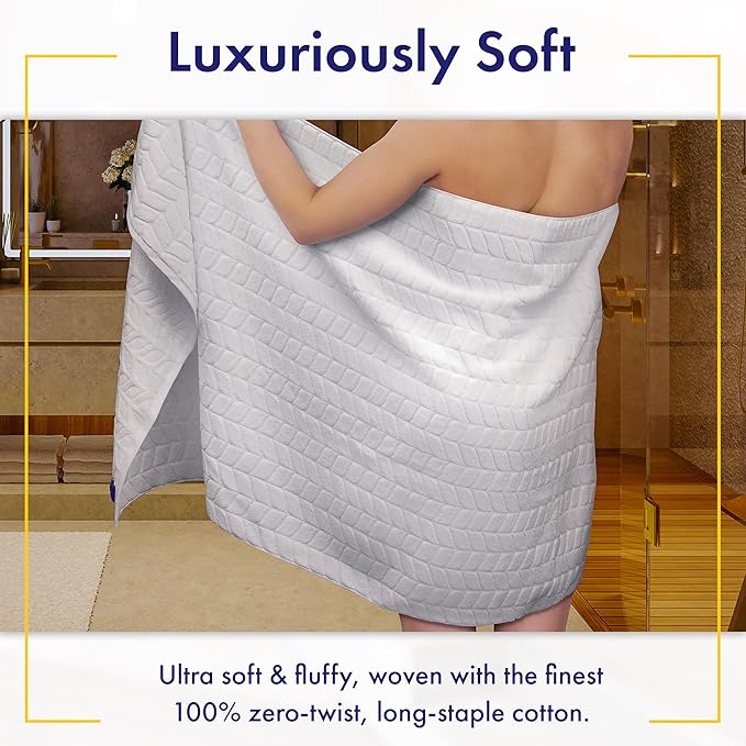 Ultra Soft & Stylish 700 GSM Luxury Washcloth Set (6 Piece - 13 x 13 in.) - 100% Zero-Twist, Long-Staple Cotton - Remarkably Absorbent Washcloths (Eucalyptus Green)