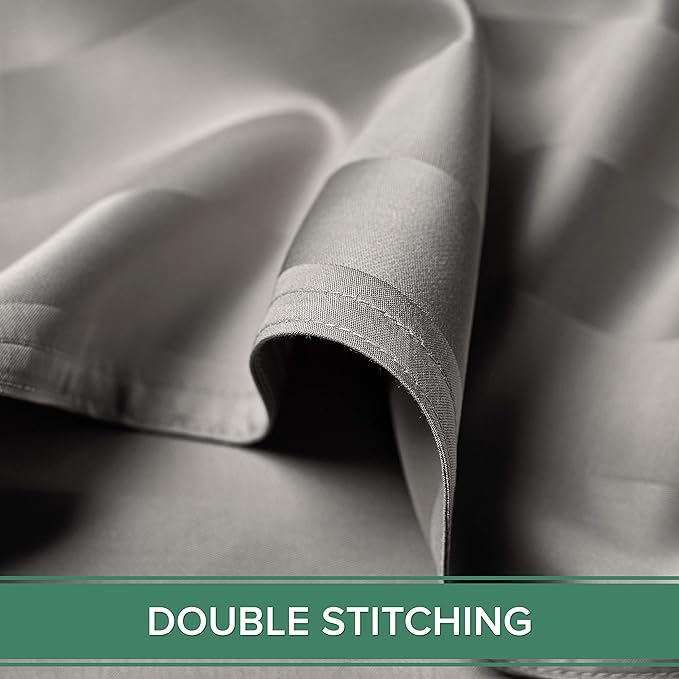 King Sheets by Pure Bamboo, Genuine 100% Organic Viscose Derived from Bamboo Bed Sheet Set, Luxuriously Soft & Cooling, Double Stitching, Lifetime Quality Promise (King, Jacquard Silver)