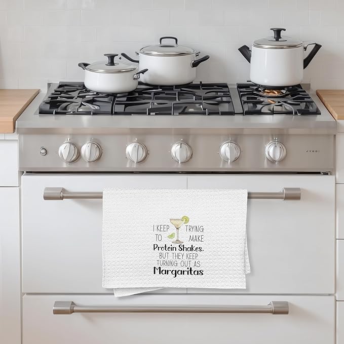 Funny Margarita Gifts Kitchen Towels, Funny Dish Tea Bar Towels for Kitchen Home Bar, Margarita Decor, 16x24 Inches