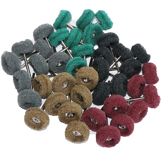 69Pcs Abrasive Wheel Buffing Polishing Wheel Wire Brushes Set for Rotary Tool Accessories,Shank 3mm Mini Brush Polishing Kit,for Power-Operated Grinders