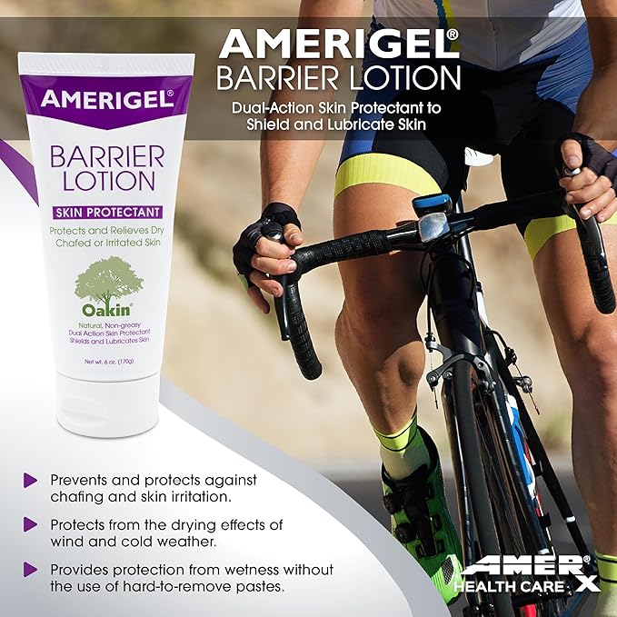 AMERIGEL Barrier Lotion (6 oz.) - Skin Protectant to Protect Chafed, Cracked, and Chapped Skin