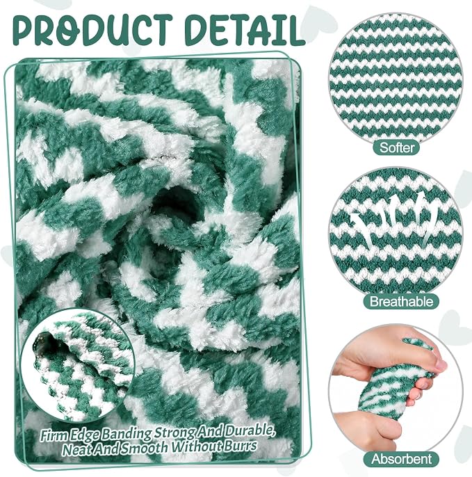 Moukeren 20pcs Guinea Pig Blankets, 14 x 30 Inch, Modern, Dark Green | Washable Reusable Bedding Pads for Small Animals, Soft Absorbent Mats for Guinea Pig, Rabbit, Hamster, Hedgehog & Chinchilla