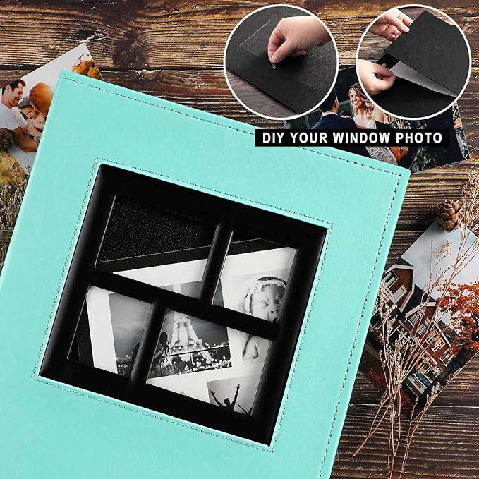 Ywlake Photo Album 4x6 1000 Pockets Photos, Extra Large Capacity Family Wedding Picture Albums Holds 1000 Horizontal and Vertical Photos Pictures Teal