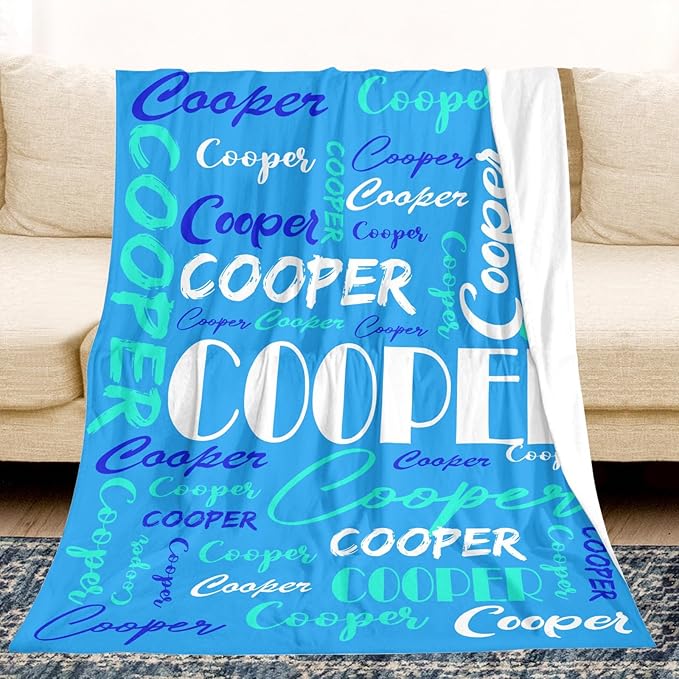 Dr.TOUGH Personalized Name Blanket Personalized Blanket for Adult Kids Flannel Customized Personalized Blankets and Throws
