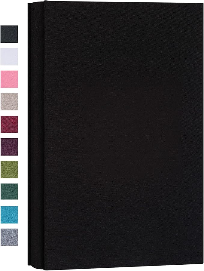 Mublalbum Small Photo Album 4x6 300 Photos Linen Cover Picture Book with Horizontal Pockets for Family Wedding Baby and Anniversary (Black)