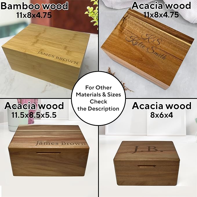 Mother's Day Gifts for Daughter - The Only Thing Better than Being Your Mom, Personalized Wooden Memory Boxes for Keepsakes Large, Acacia Wood Engraved Storage, Happy 1st Mothers Day, 11x8x4.75 in