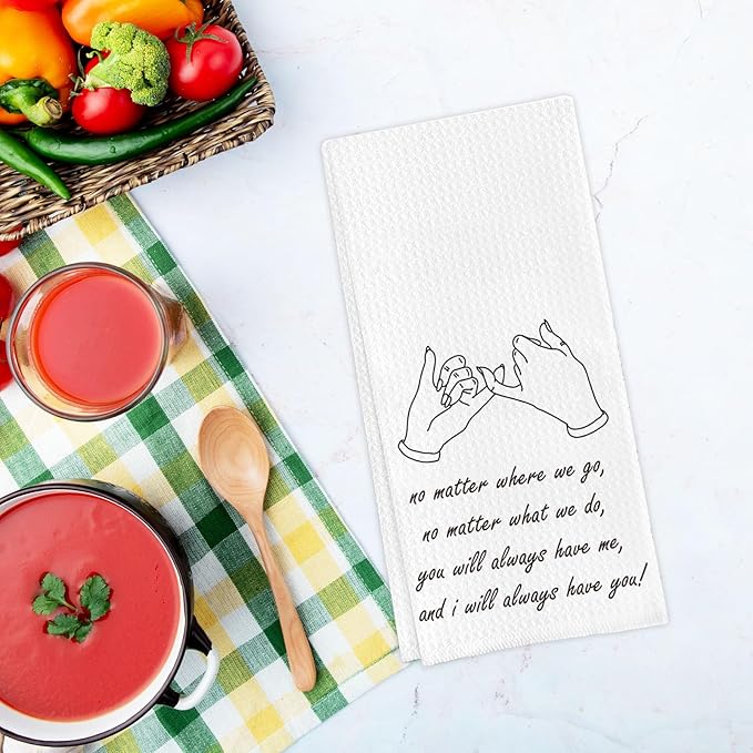Friendship Gift for Friends, Tea Towel for Female Friends, Water-Absorbent Quick-Drying Dish Towel 16 * 24in