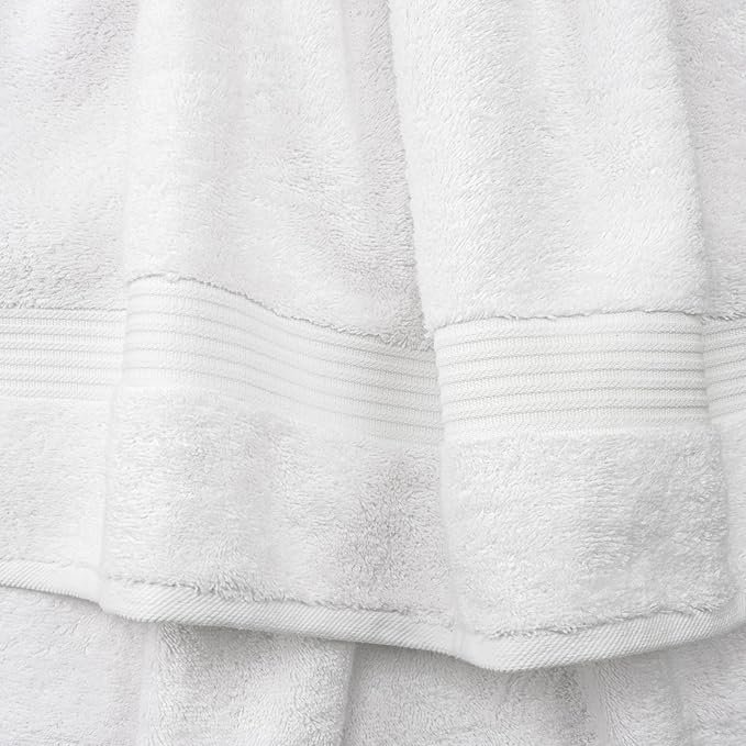 Cotton Paradise Hand Towels for Bathroom, 100% Cotton Turkish 4 Piece Hand Towel Set, Soft Absorbent Face Towels, White Hand Towels