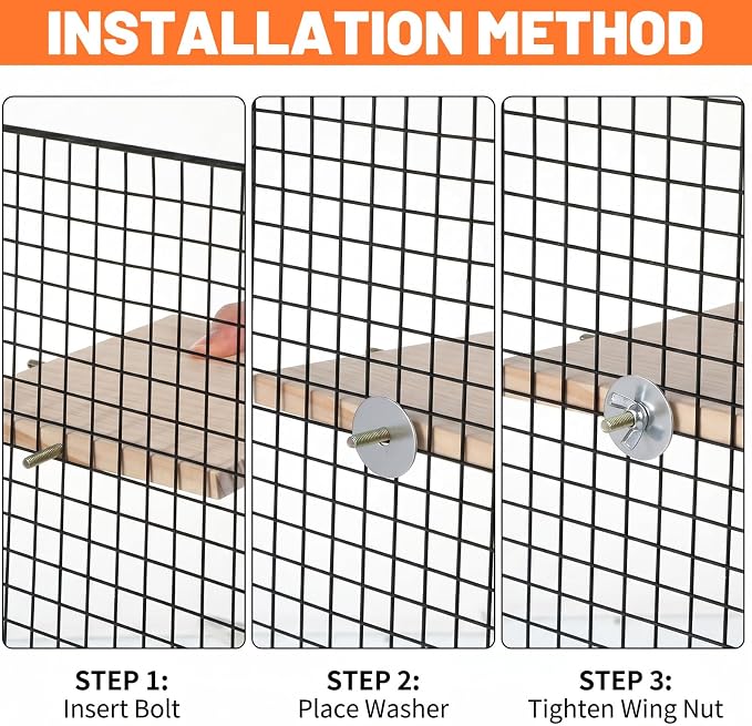Flat Bird Perch, Wood Flat Perches for Birds Cages, Birds Platform,Bird-Perch Platform for Parakeet Conure Cockatiel Budgie Gerbil Rat Hamster