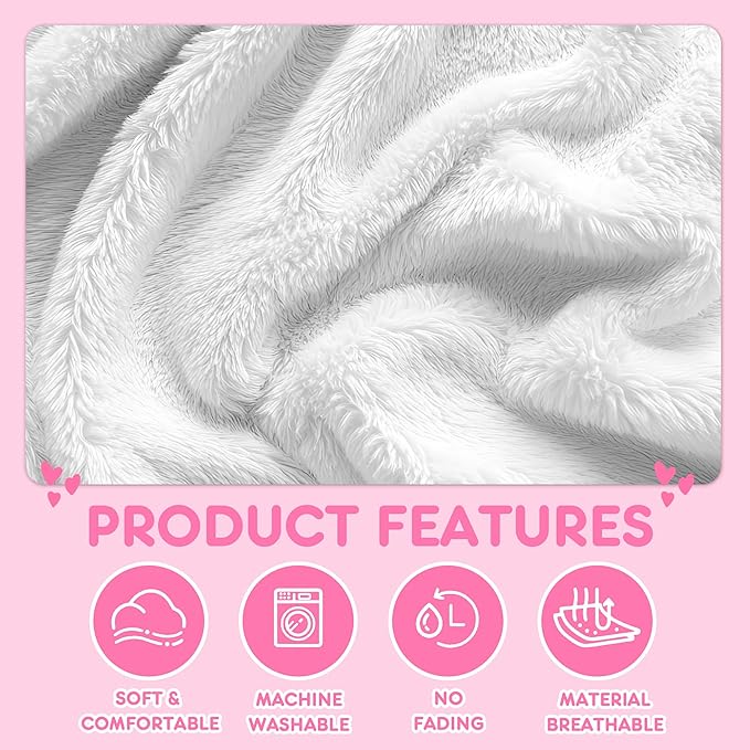 Ships Next Day- Custom Blanket with Name, Personalized Kids Throw Blankets, Teen Girl Gifts Trendy Stuff, Christmas Birthday Gifts for Boys Girls