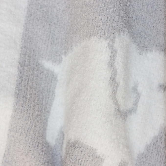Chenille Baby Blanket for Boys & Girls, Soft Plush Toddler Blanket, 40"x30" (Grey Elephants)