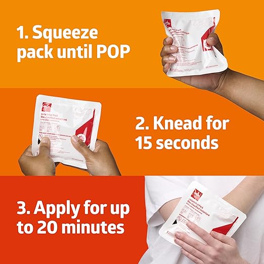 Medline Instant Warm Pack, Disposable, 6" x 6", Economical, 36 per Pack, Heat Packs for Pain Relief, Muscle Soreness and Increased Blood Flow