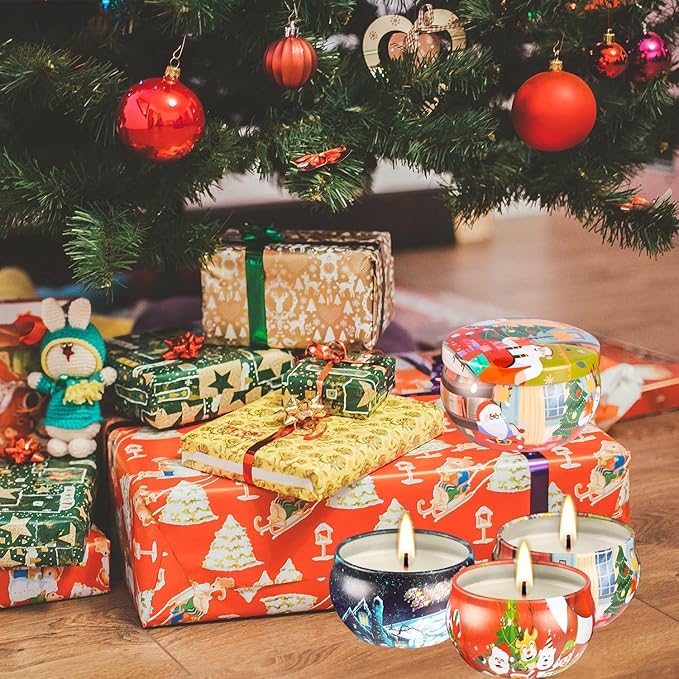 16 Pack Christmas Scented Candles Set for Home, Relaxing Stress Relief, Aromatherapy - Natural Soy Wax and Fragrance - Gifts for Women, Mom, Best Friend, Wife