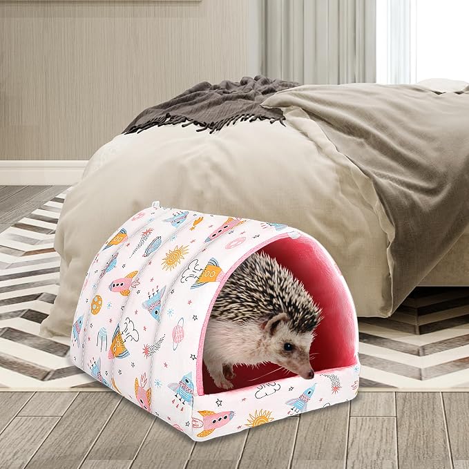 UPINS 2 Pack Guinea Pig Bed, Guinea Pig Hideout | Washable Small Animal House Cage Accessories,for Dwarf Rabbits Chinchillas Hamsters Hedgehogs Ferrets