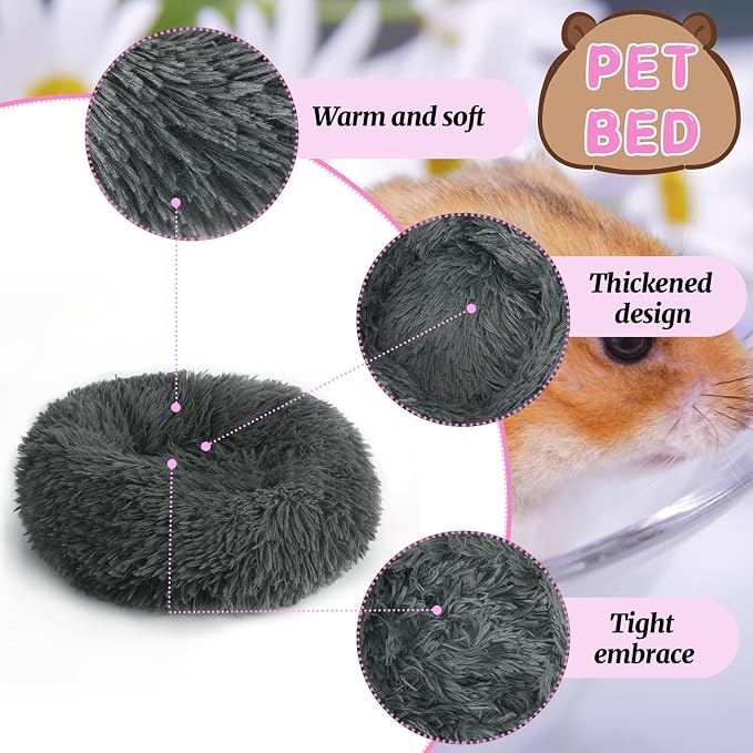 PETKNOWS 2 Pack Guinea Pig Beds Warm Winter Hamster Small Animal Bed | Thickened Plush and PP Cotton Fabric, Guinea Pig and Hamster Bed, Keeping Warm and Safe, 30cm Size with Inner Cushion