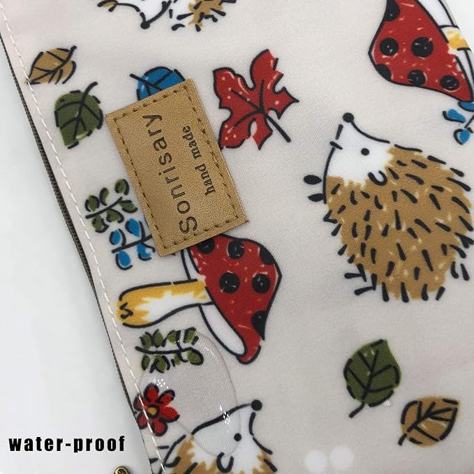 Hunger Hedgehog Print Make-Up Cosmetic Bag Carry Case, 14 Patterns (P1141702)