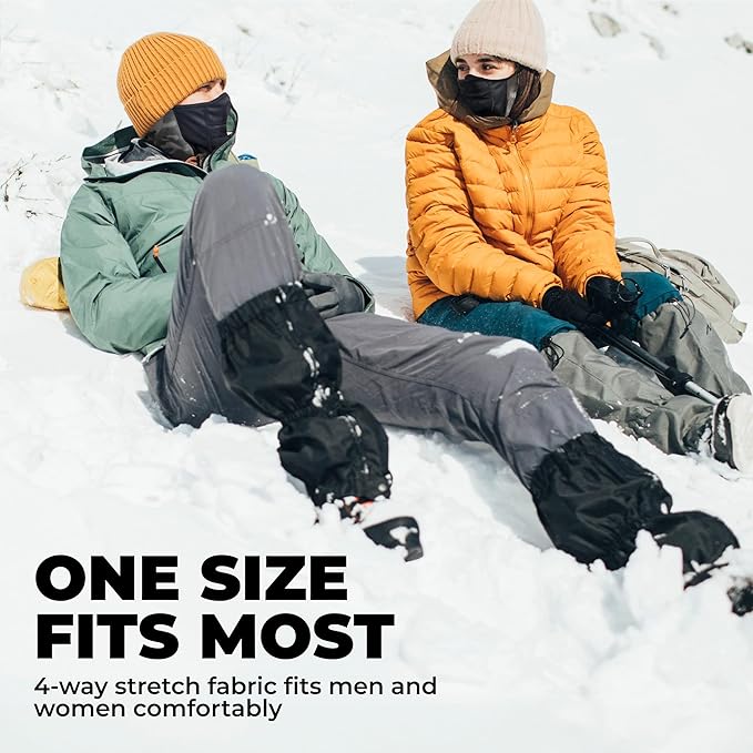 Tough Headwear Half Ski Mask - Fleece Lined Winter Face Mask - Stretch Neck Gaiter for Cold Weather Gear - Skiing Accessories