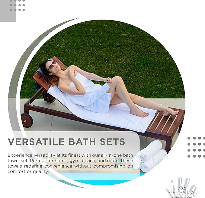 100% Cotton Bath Towel Set of 18-4 Bath Towels, 6 Hand Towels, 8 Wash Cloths, Sustainable, Soft, Highly Absorbent, Combed Cotton 18 Piece Set for Hotels, Spa, Bathroom, Dorm, Silver