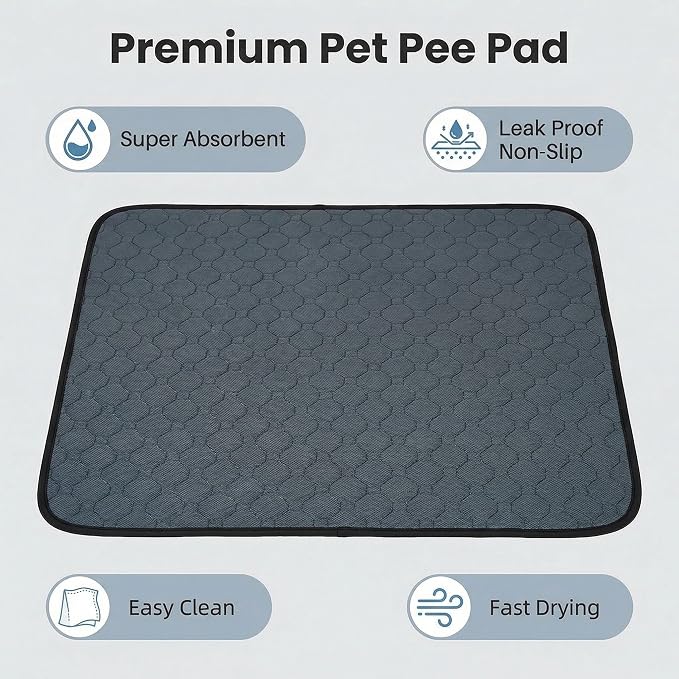 Guinea Pig Cage Liners - Washable Guinea Pig Pee Pads, Waterproof Reusable & Anti Slip Guinea Pig Bedding Fast and Super Absorbent Pee Pad for Small Animals Rabbit Hamster Rat