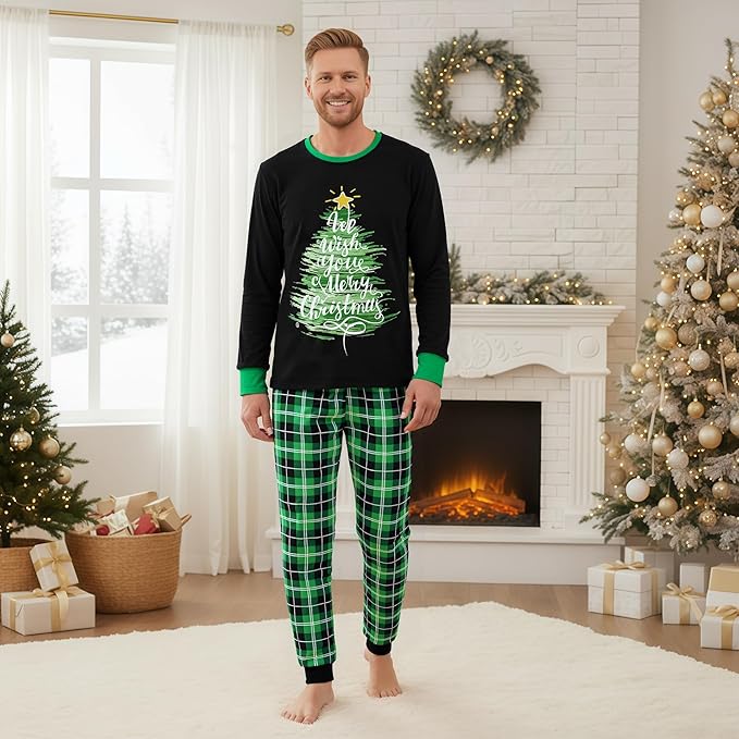 WephuPSho Christmas Family Matching Pajamas, Festive Xmas Jammies Sets for the Whole Family, Holiday Pjs Christmas
