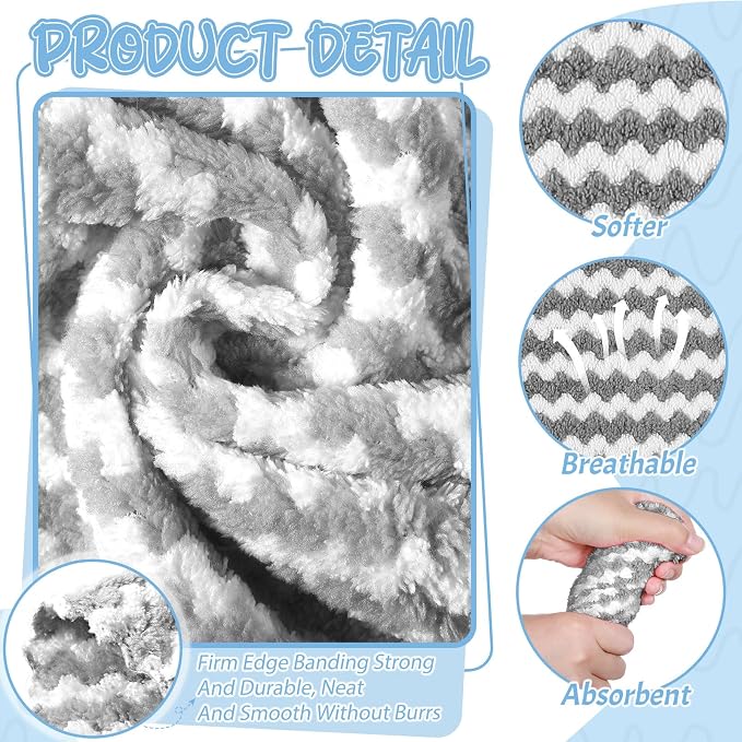 Hahafelt 5 Pcs Waterproof Guinea Pig Fleece Bedding Blankets Absorbent Guinea Pig Cage Liner Washable Small Animal Pee Pad Reusable Pet Blanket Wash Cloth Bedding Mat Pad(Gray,18 x 24 Inch)