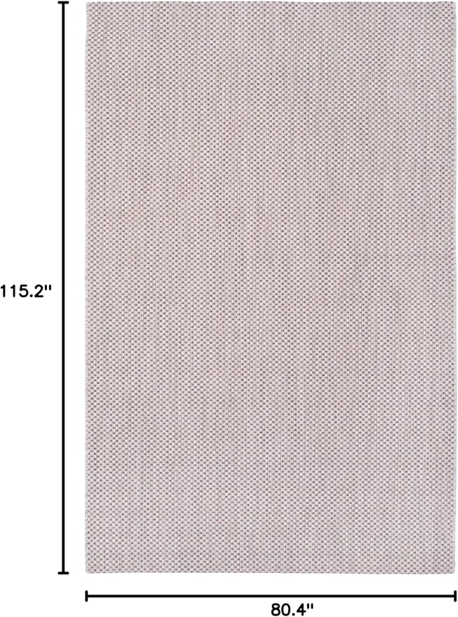 SAFAVIEH Courtyard Collection 6'7" x 9'6" Beige/Brown CY8521 Indoor/ Outdoor Waterproof Easy Cleaning Patio Backyard Area Rug