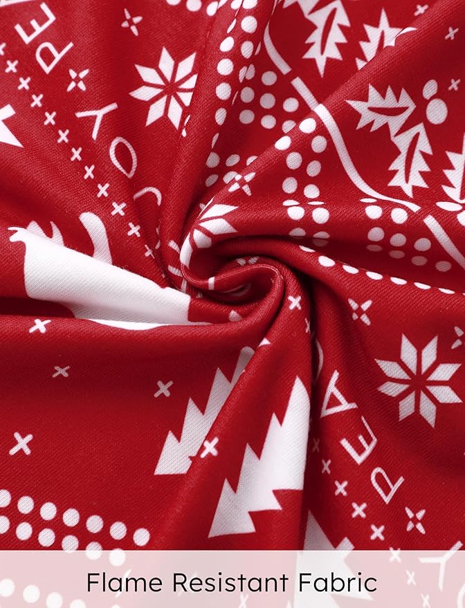 PATPAT Christmas Family Matching Pajama Sets Includes Christmas Socks - Perfect for Family Photos & Holiday Celebrations