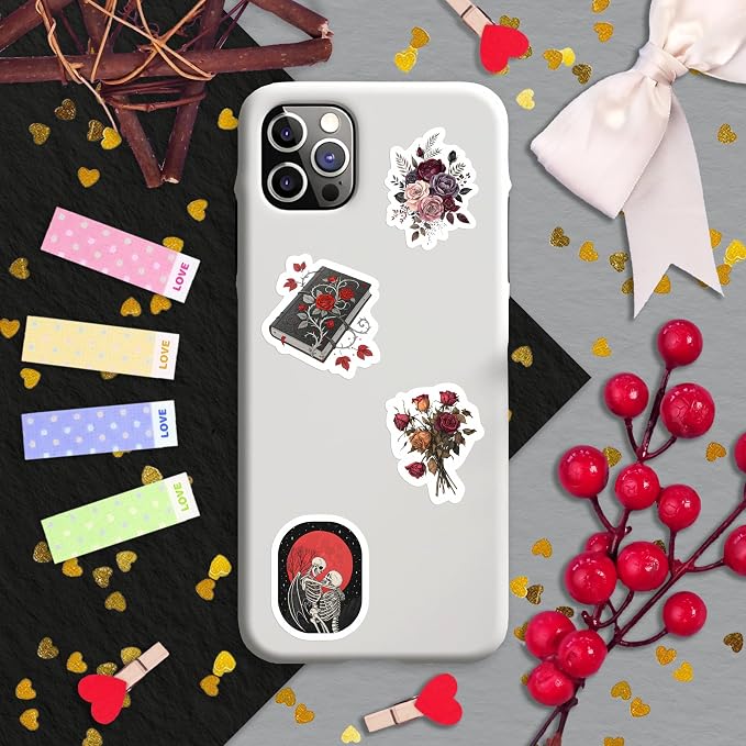 100Pcs Dark Romance Stickers for Water Bottle - Dark Book Stickers, Booktok Decals - Gifts for Book Lovers