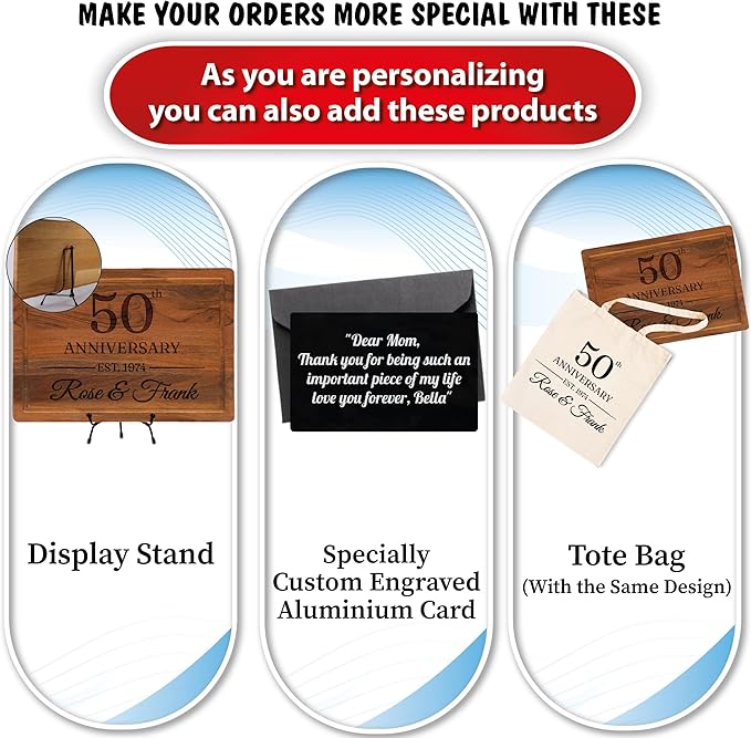 Wedding Gifts for Couple 2025, Personalized Cutting Board for Couple, 50th Anniversary, Housewarming, New Home, Christmas, Registry Gift For Wife, Husband, Him, Her