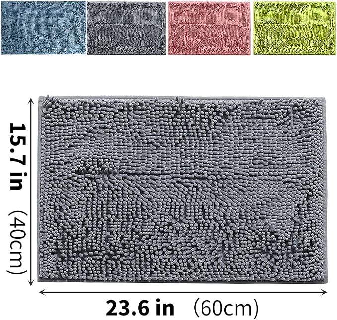 Oncpcare 4 Pack Guinea Pig Fleece, Cage Liner, Washable Non-Slip Mat | Chenille fleece, absorbent 3-layer design, non-slip TPR backing, machine washable, for small animal cages