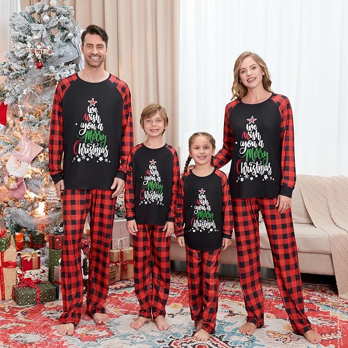 Christmas Family Pajamas Matching Sets, Matching Christmas Pjs For Family and Dog, Holidays Jammies Family Pjs Set